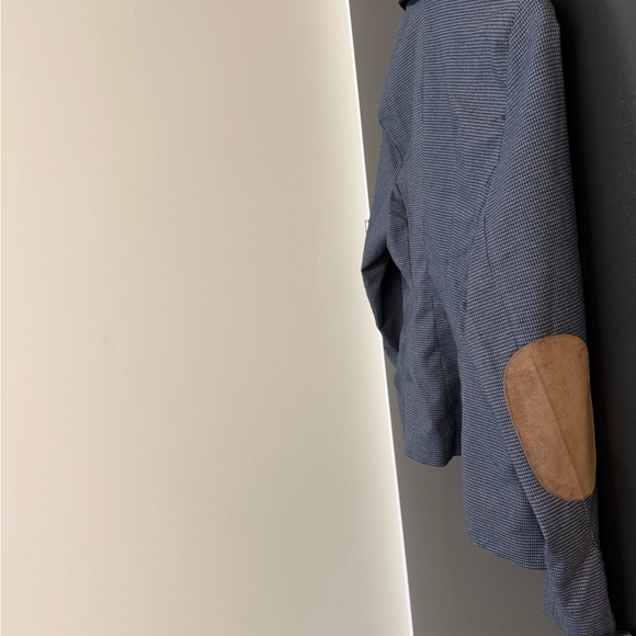 Kenzo Jeans Gold M EUC checkered with Blue Collar and Tan Elbow Patches - Picture 7 of 14